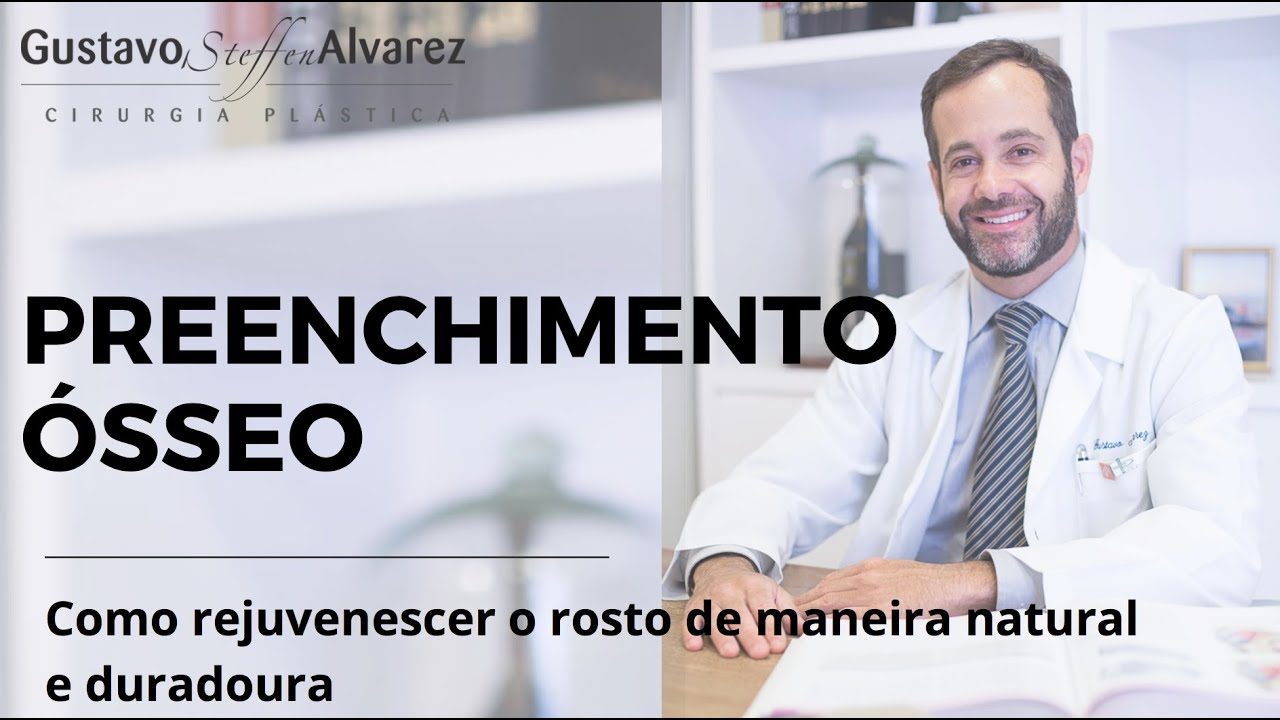 Preenchimento ósseo do rosto natural com hidroxiapatita de cálcio