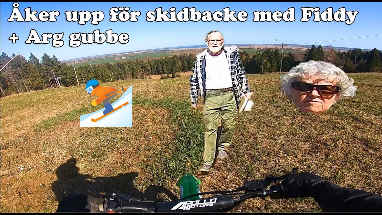 Åker upp för skidbacke med Fiddy + Arg gubbe!