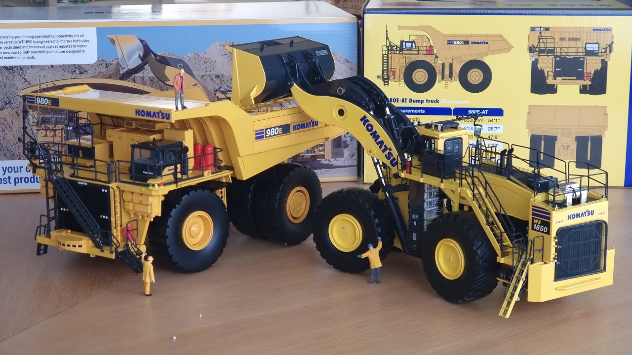 Diecast Komatsu 980E and WE1850 Mining Machines FirstGear and Weissbrothers Unboxing and Review!