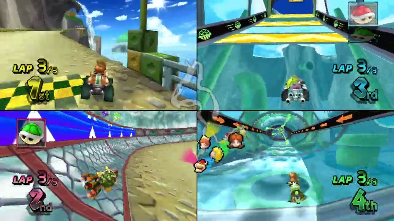 Mario Kart Wii ✦ 4 Players #395 (3 Tracks) 150cc