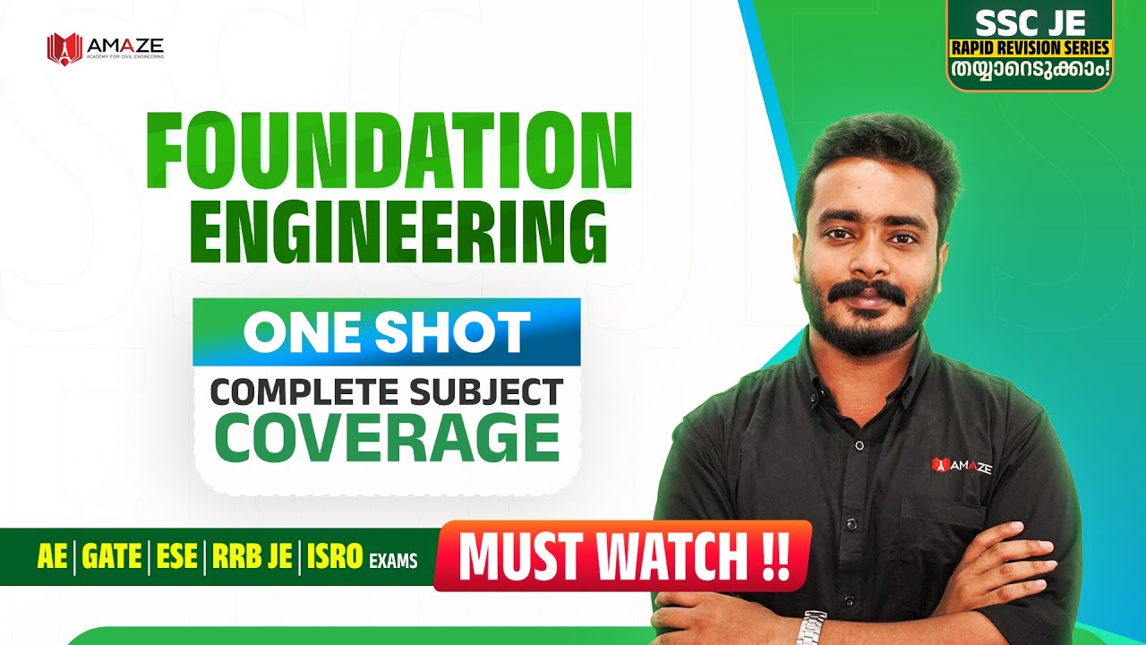 Day 30 | Foundation Engineering | SSC JE Rapid Revision Series🔥 | SSC JE