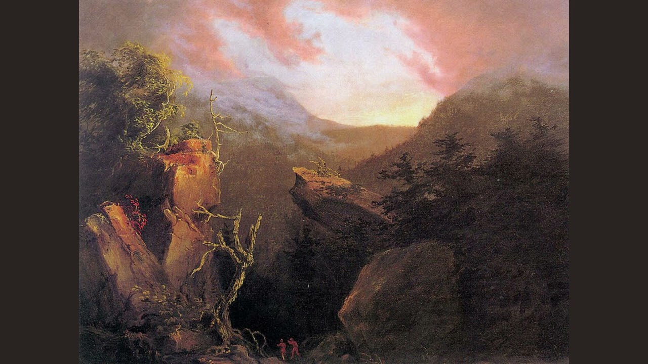 An hour of Thomas Cole of the Hudson River School TV art: beautiful, intricate landscapes