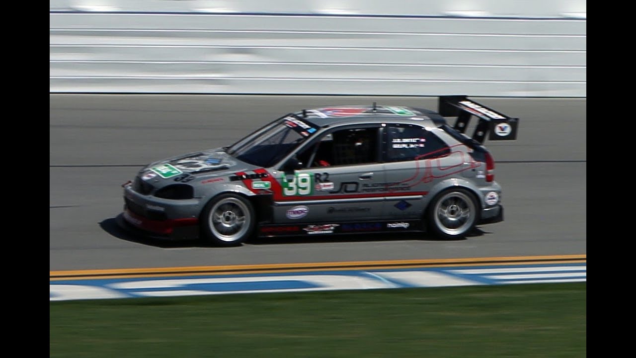 Race Factory EK K24 Civic Lap 1 of 90 Minute Enduro at Daytona International Speedway - Real Street