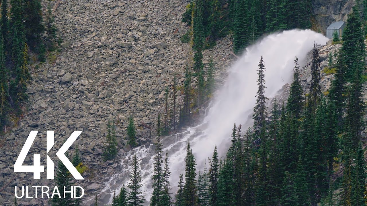 Soothing Sound of Mountain Waterfall - 8 HOURS White Noise for Sleeping - Nature Soundscapes
