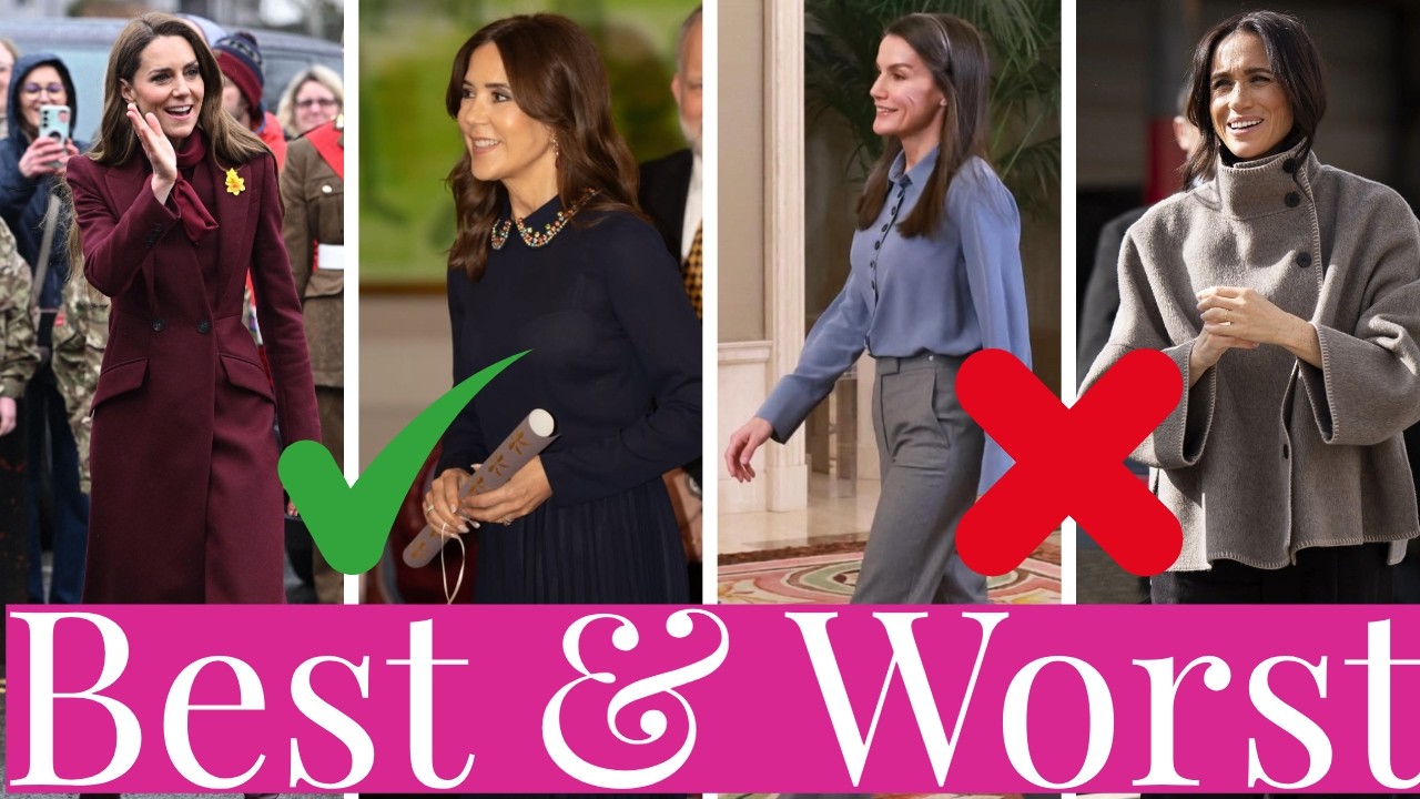 Best & Worst Royal Fashion February: Princess Kate in Burgundy, Meghan Markle in Jordan, Queen Mary