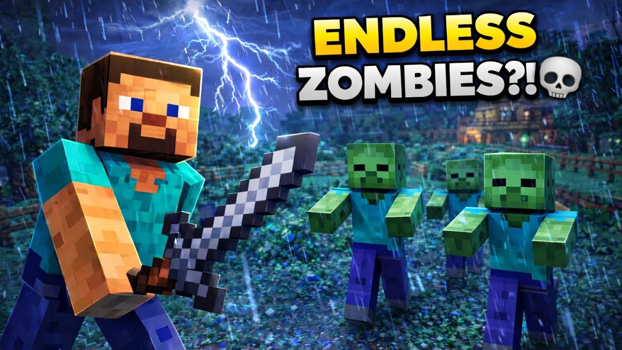 Endless Zombies in the Storm?! 😱 | Minecraft Taiga Survival