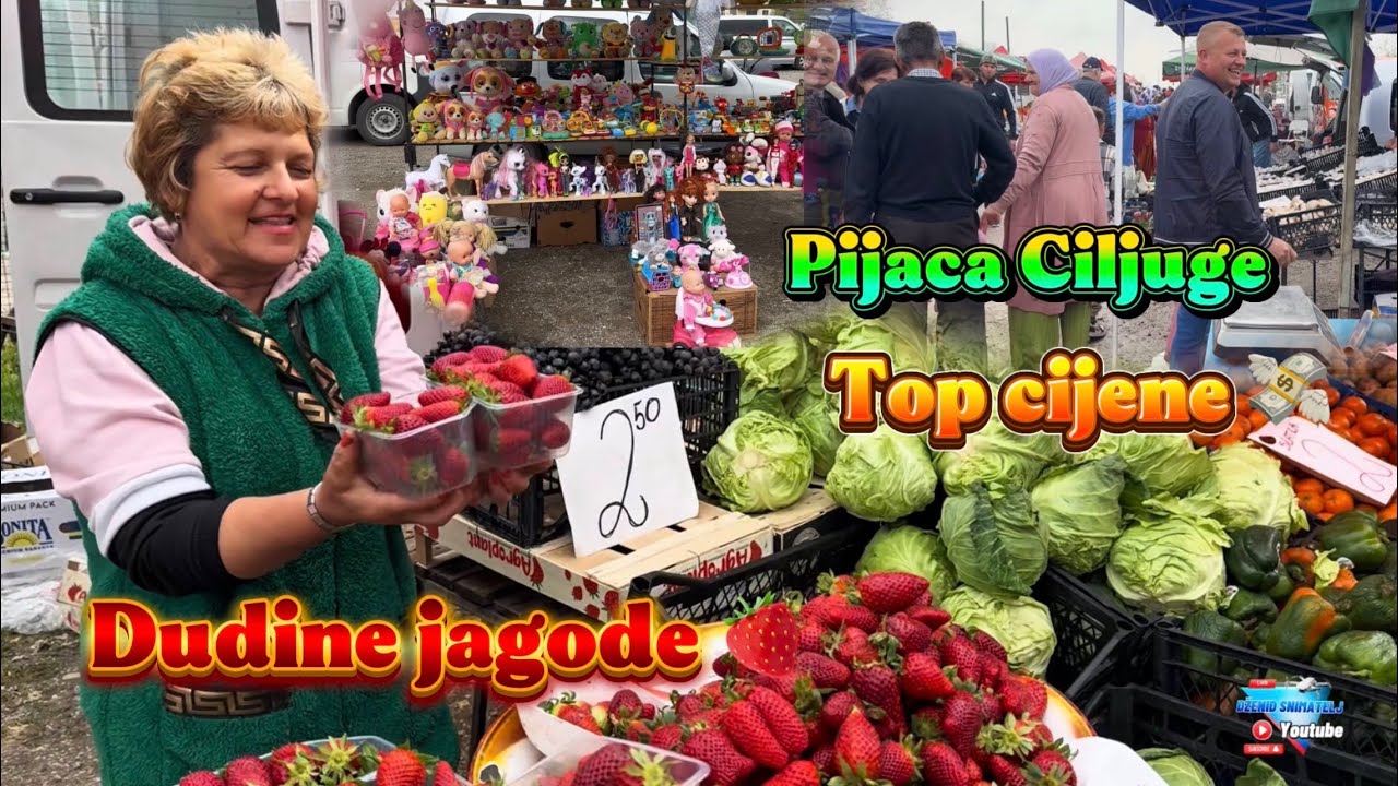 Pijaca Ciljuge / Dudine jagode🍓hit na pijaci 😂 počelo cvijeće 🌺 rasad🥬 /15.04.2026/