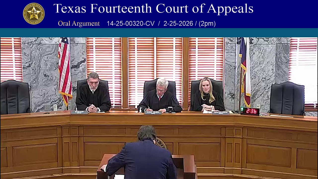 14th Court Oral Argument - 2-25-2026 (2pm)