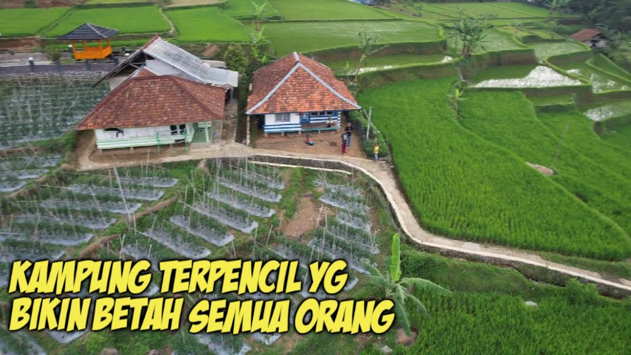PEMANDANGAN KAMPUNG TERPENCIL DI LERENG GUNUNG