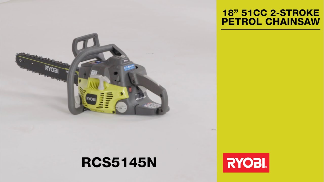 Getting started with your RYOBI 18” 51CC 2-stroke petrol chainsaw (RCS5145N)