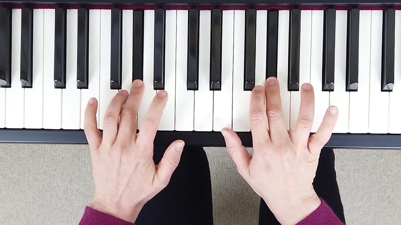 How to play C Minor Harmonic Scale on the Piano (Right & Left Hand - Correct Fingering)