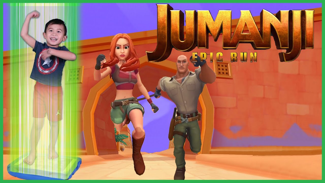 JUMANJI EPIC RUN Gameplay In Real Life | Pretend Play | Kaven App Review