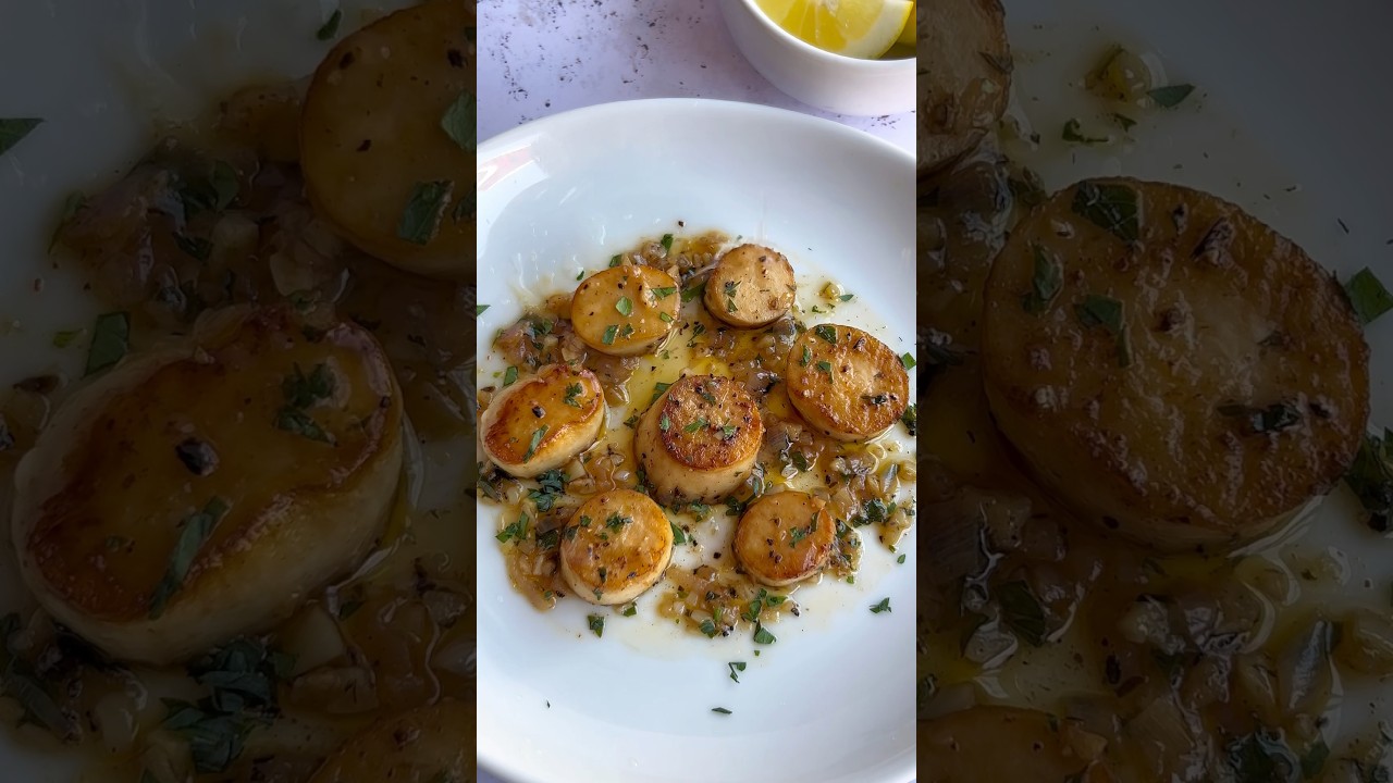 King Oyster mushroom &ldquo;scallops&rdquo; are a must try for mushroom lovers! #mushrooms #kingoystermushroom
