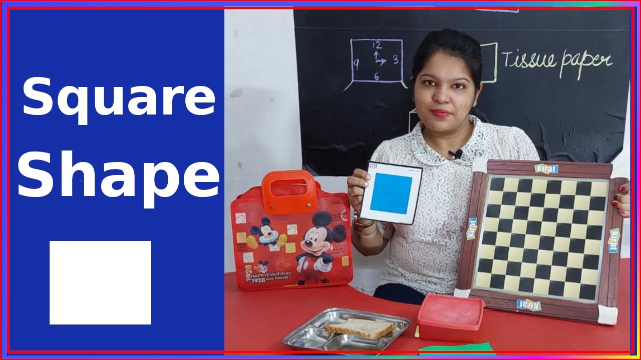 Square shape| square shape with real objects | learn Sqaure shape