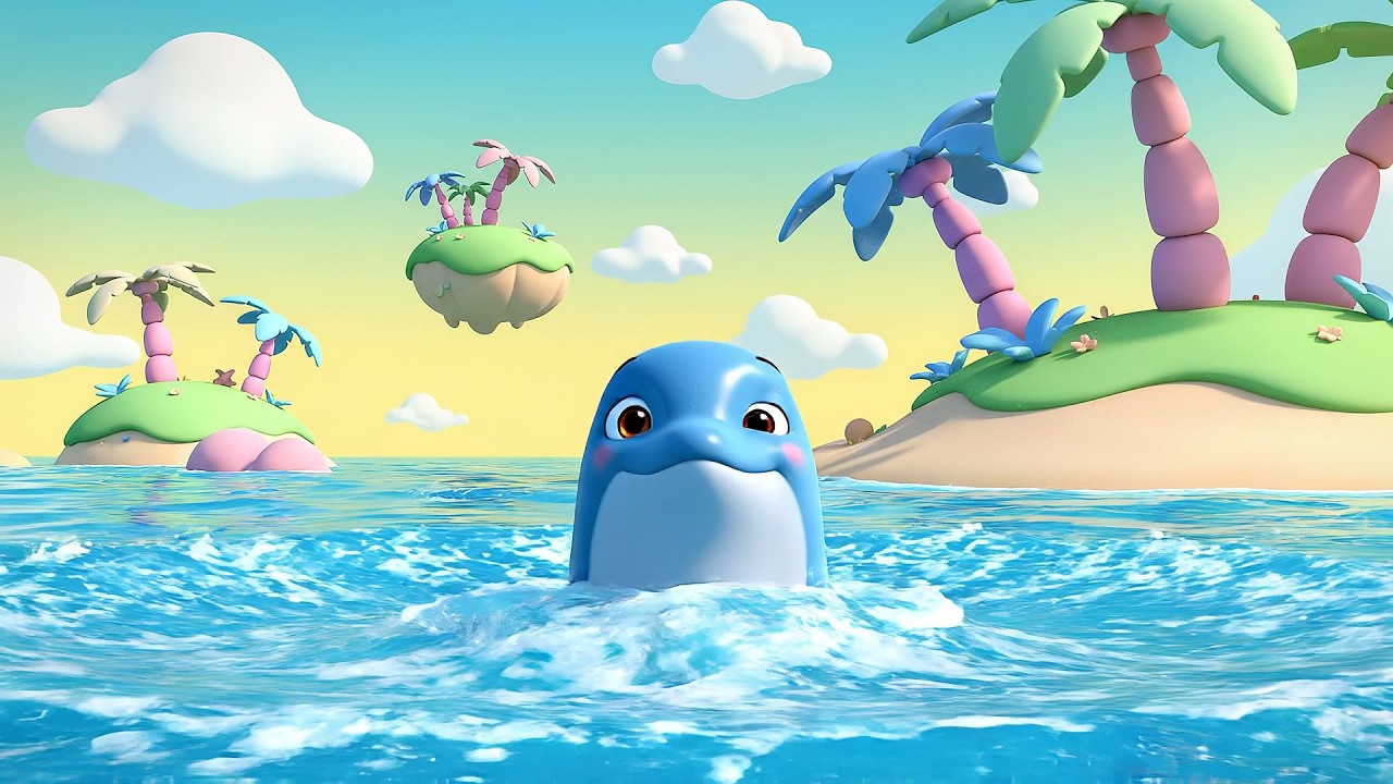 Happy Dolphin Splashes Flip Flip Flip | Ocean Adventure & Under the Sea Song