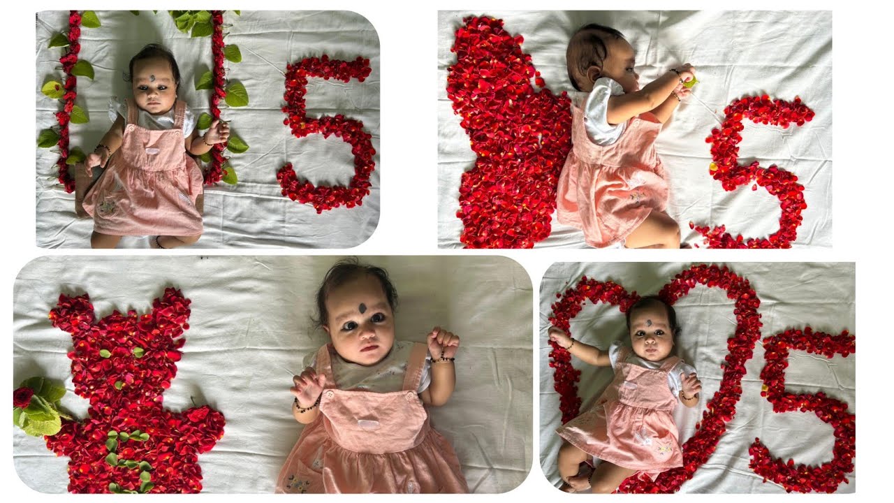 5th Month Baby Photoshoot | Newborn baby photoshoot ideas at home #cute #funny #video 