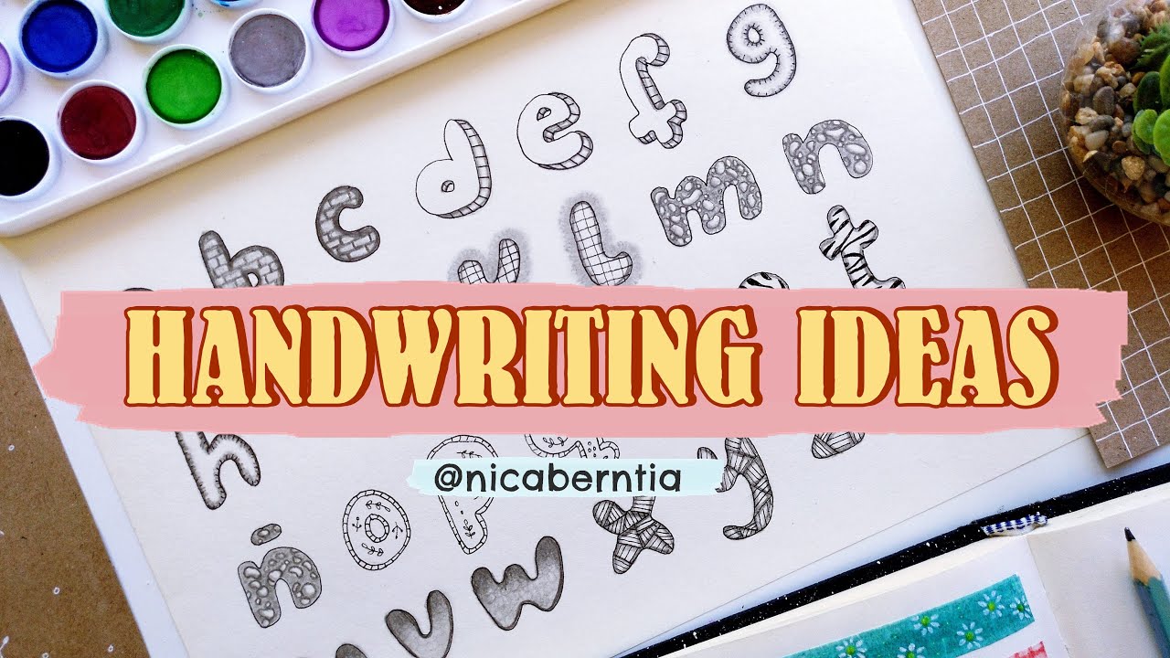 HANDWRITING STYLES for PROJECT ❤ BLACK & WHITE HANDWRITING IDEAS for HEADINGS and TITLES