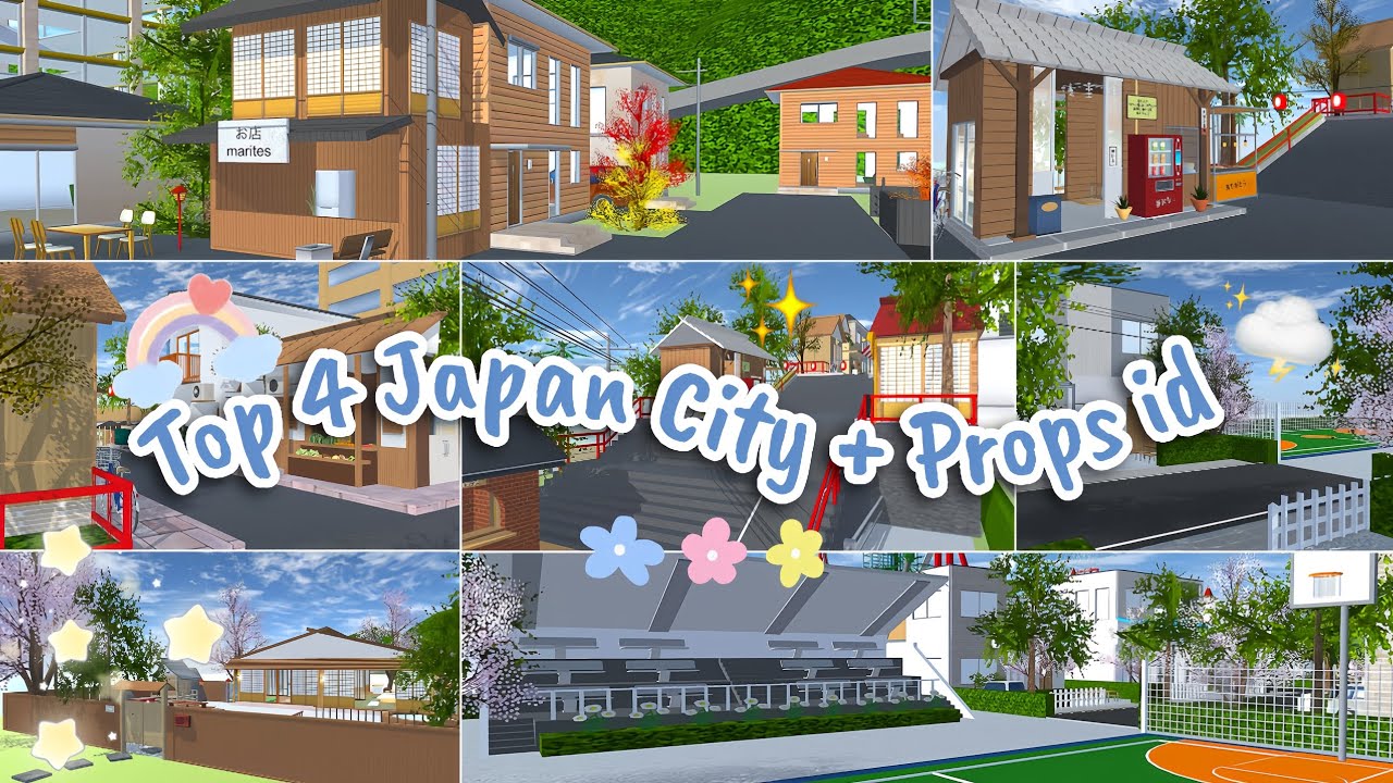 Топ-4 городов Японии + идентификаторы объектов ✨🌸 || Sakura School Simulator