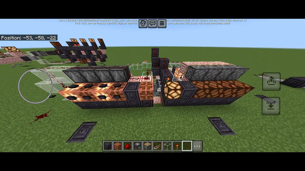 10bps serial transmitter/receiver for Minecraft Bedrock 1w tileable bits featuring copper bulbs