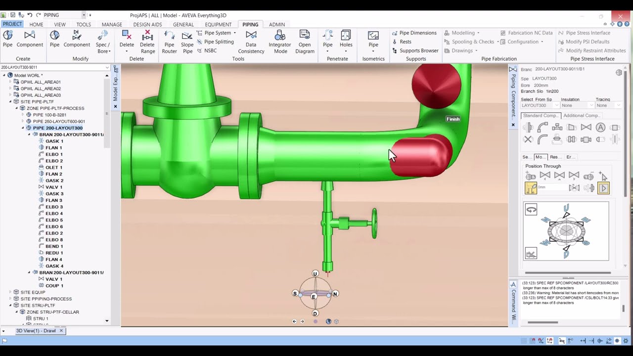 Aveva E3D Pipe Slope Modeling: Step-by-Step Tutorial