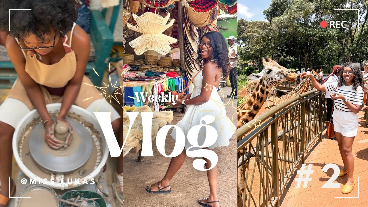 Living in Nairobi Vlog #2: Giraffe Center, Pottery classes , The Location rooftop & more adventures