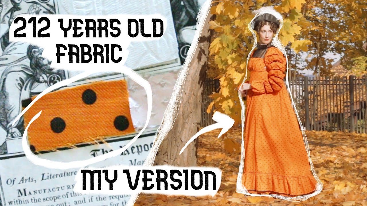 I Made a Halloween Dress Based on Fabric from 1812 👻