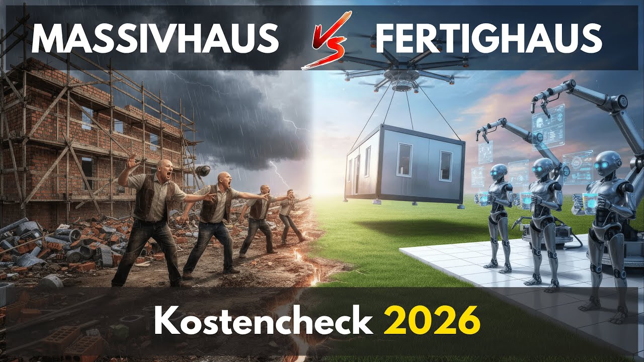 Hausbau 2026: Der Kostenkampf! Massiv vs. Fertighaus