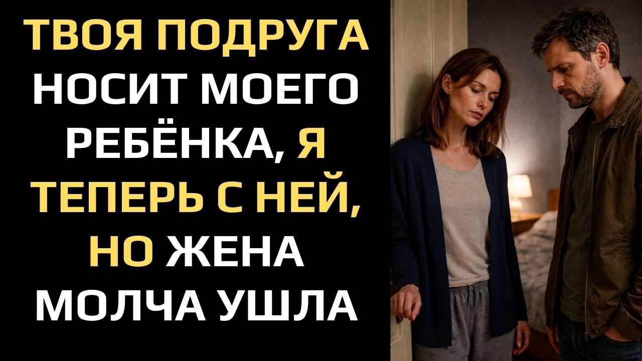 ТВОЯ ПОДРУГА НОСИТ МОЕГО РЕБЁНКА, Я ТЕПЕРЬ С НЕЙ, НО ЖЕНА МОЛЧА УШЛА