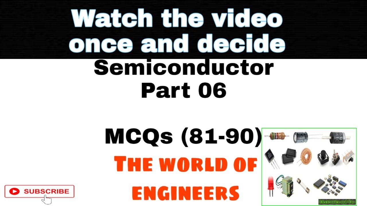 Handa || Electronic MCQs || Semiconductor Part 06 MCQS (81-90)
