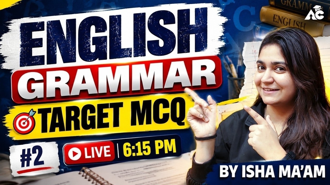 Teaching Exam 2026 | English Grammar Target MCQs | English by Isha Mam
