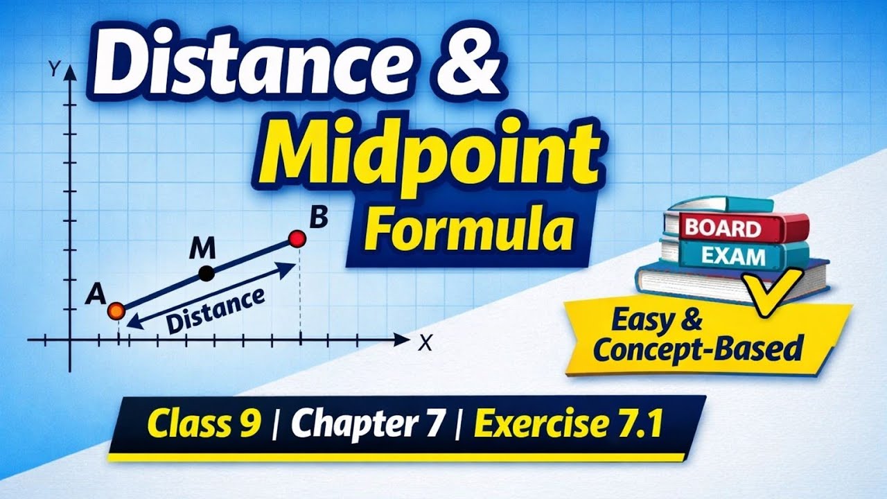 Ex. 7.1| 9th Smart Syllabus | Full Concepts +  Easy | Distance & Midpoint Formula | Khan Math Wala |