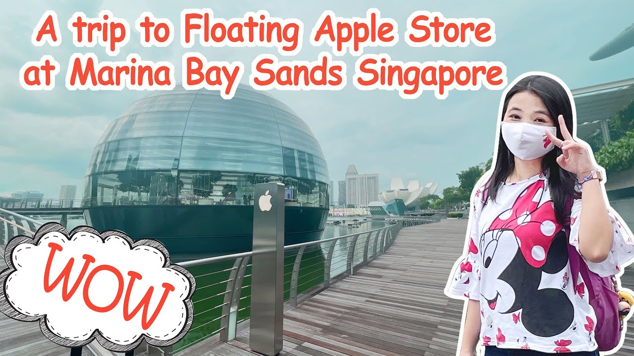 A trip to Floating Apple store at Marina Bay Sands | Tham quan cửa hàng nổi Apple tại Singapore | 4K