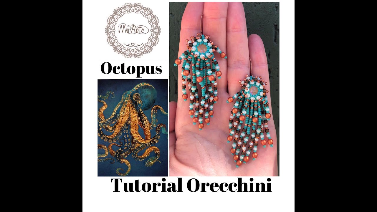 DIY Tutorial Orecchini Octopus (chaton 8 mm)