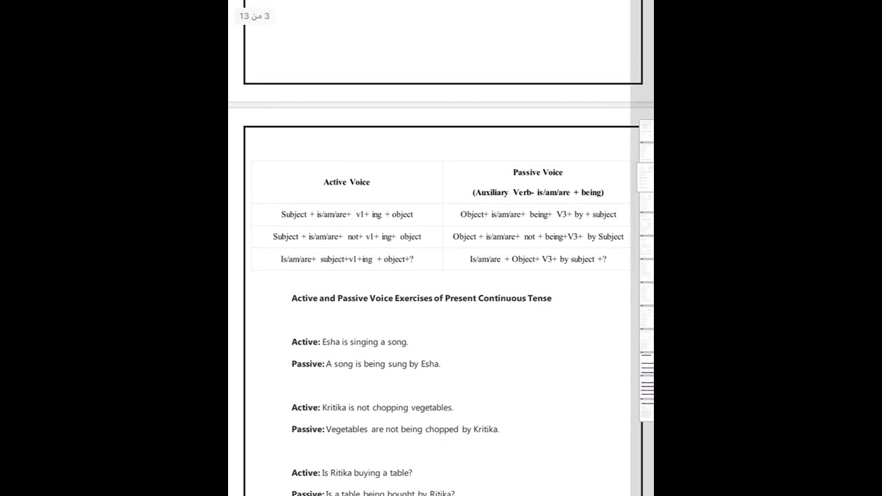 Active and passive voice