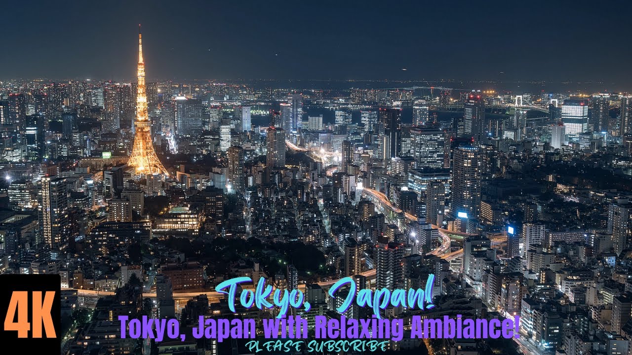 TOKYO, JAPAN (With Soothing Ambiance) (4K)! 東京、日本（落ち着いた雰囲気)!