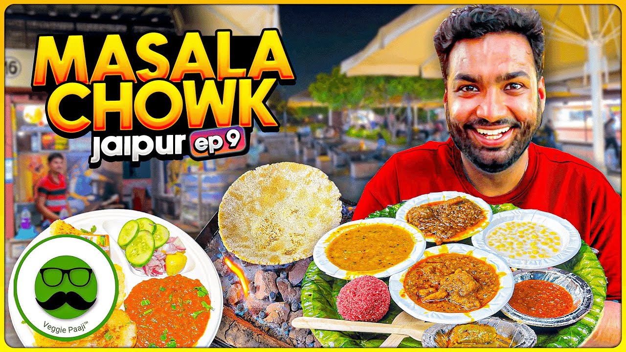 Jaipur Masala Chowk Worth The Hype? | Rajasthani Thali , Samrat Jalebi & More | Veggie Paaji