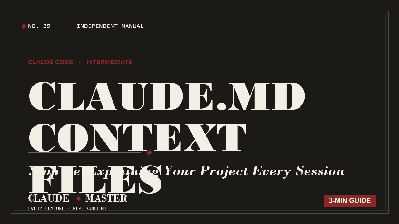CLAUDE.md Explained: Give Claude Code Persistent Project Context | Claude Master