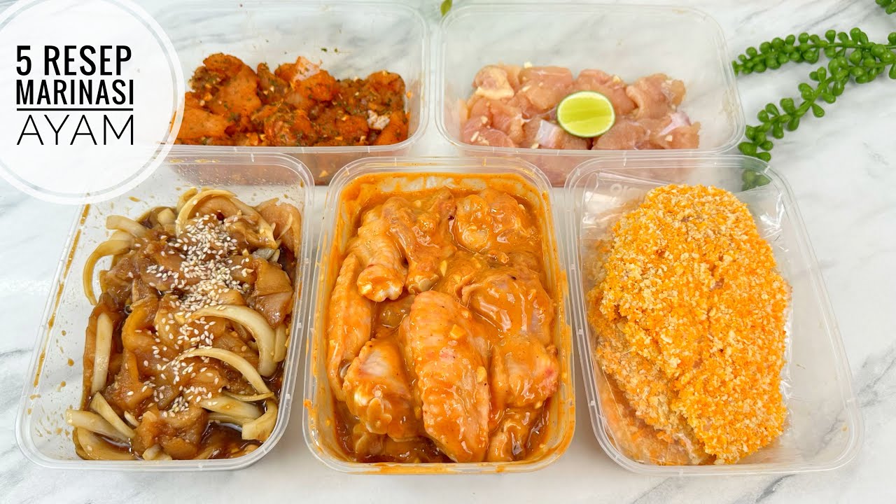 STOCK MAKANAN SAHUR 5 RESEP MARINASI AYAM !! UNTUK SAHUR YANG LEBIH SAT SET