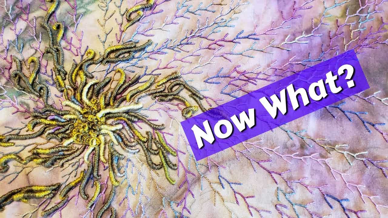 Bullion Knots, Feather Stitch  & Voices in my Head