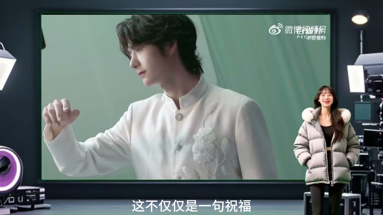 The spirit bird brings blessings, joining Wang Yibo in celebrating Baiqiaoling's Oriental New Year.