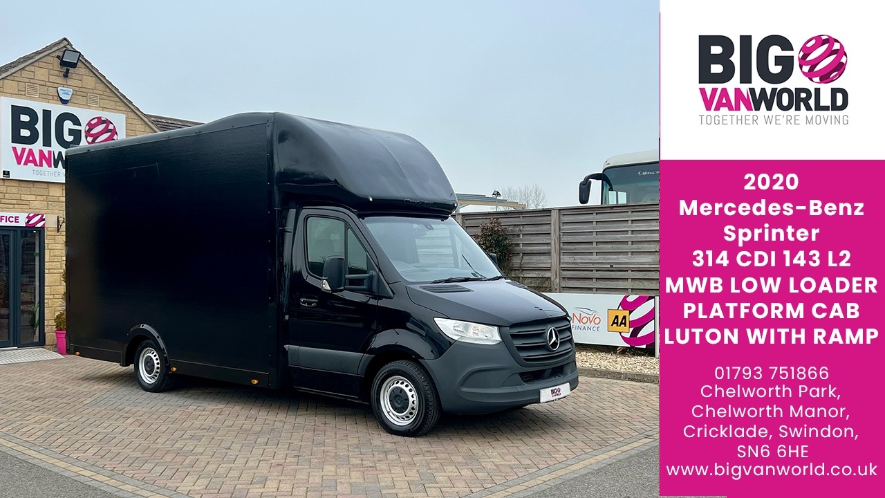 Mercedes-Benz Sprinter 314 CDI 143 L2 MWB LOW LOADER PLATFORM CAB LUTON WITH RAMP FWD AUTO