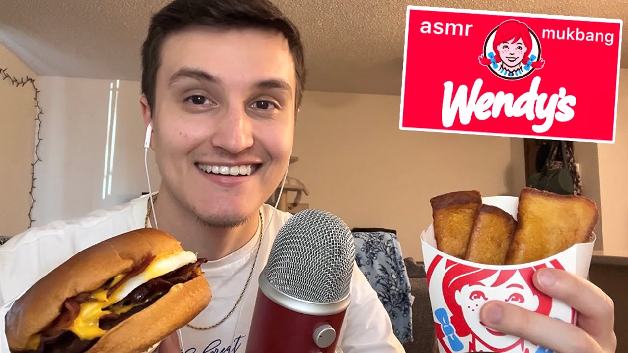 ASMR | Wendy’s Breakfast Mukbang 🍳🍔 (eating sounds)