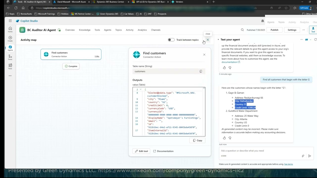 Microsoft Business Central AI Agent using Copilot Studio
