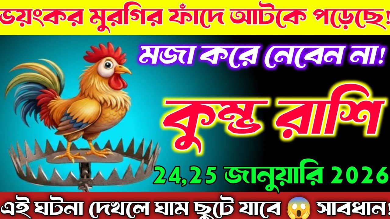 কুম্ভ রাশি♒24ও25 জানুয়ারি 2026 থেকে ভয়ংকর ফাঁদে আটকে পড়েছেন—মজা করে নেবেন না, সাবধান! Kumbh Rashi