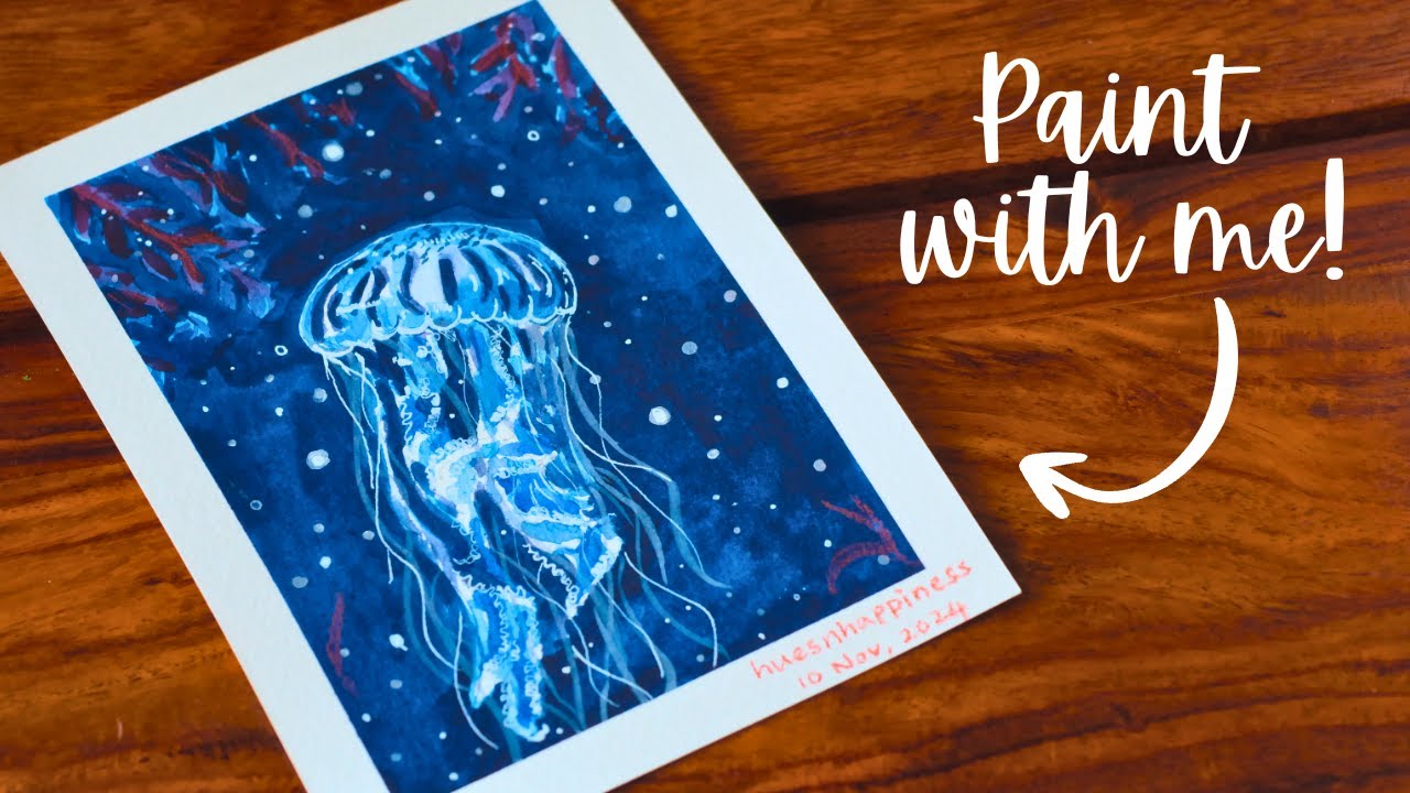 Peaceful Watercolor Jellyfish Painting 🌊 | Calm & Slow Art Process