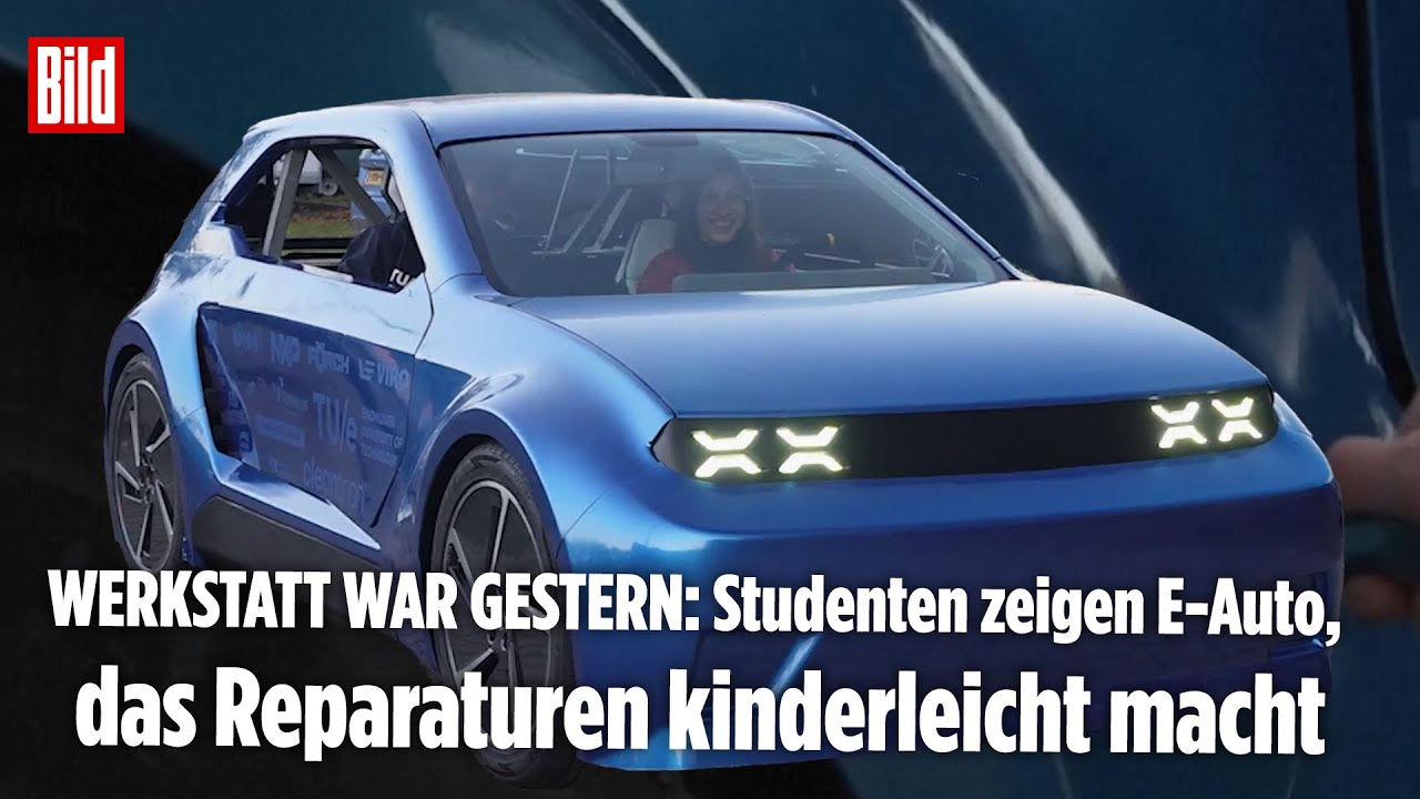WERKSTATT WAR GESTERN: Studenten zeigen E-Auto, das Reparaturen kinderleicht macht