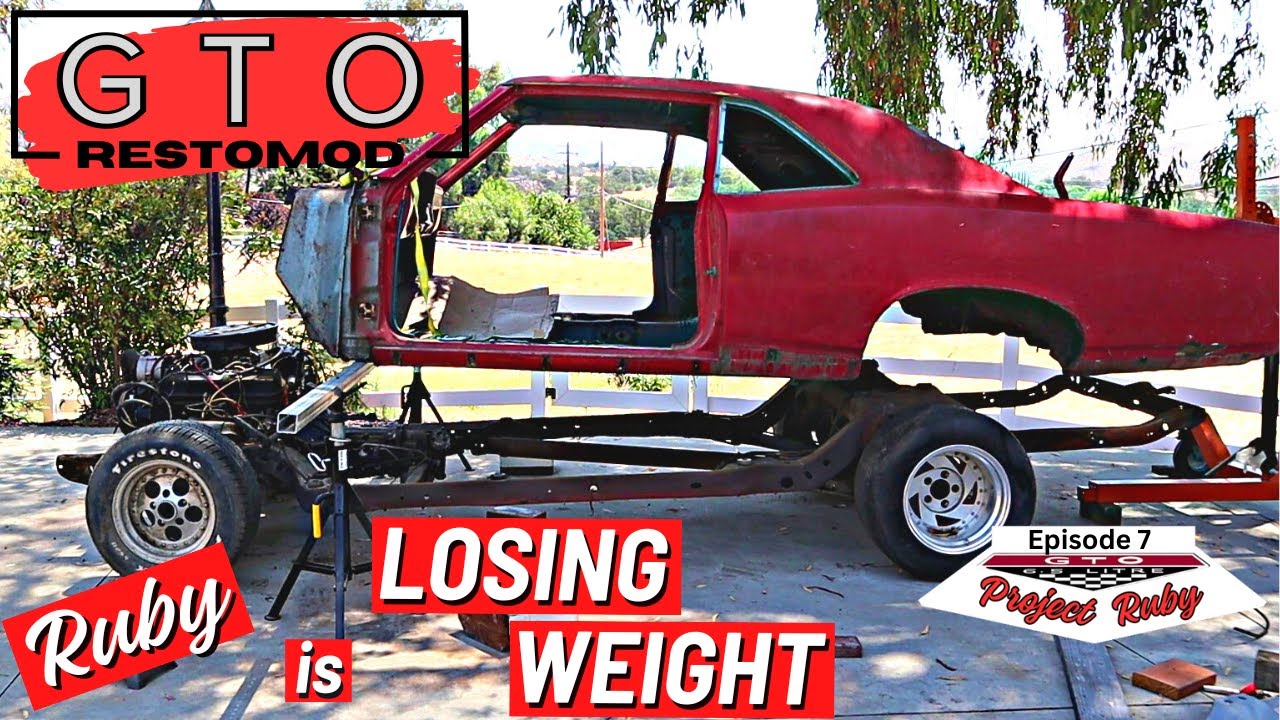 Lifting the Body Off the Chassis and onto a Body Cart - GTO RestoMod (Ep 7)