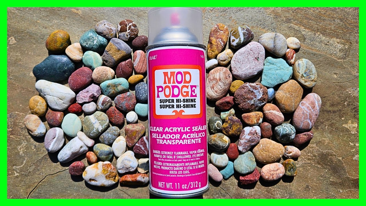 Заставьте камни мгновенно блестеть, как мокрые — трюк с Mod Podge!