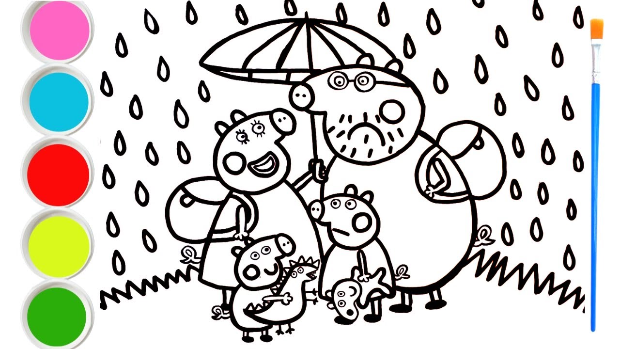 Drawing And Coloring Peppa Pig With Her Family How to Draw Peppa Pig  Family, Kids and Toddlers Easy