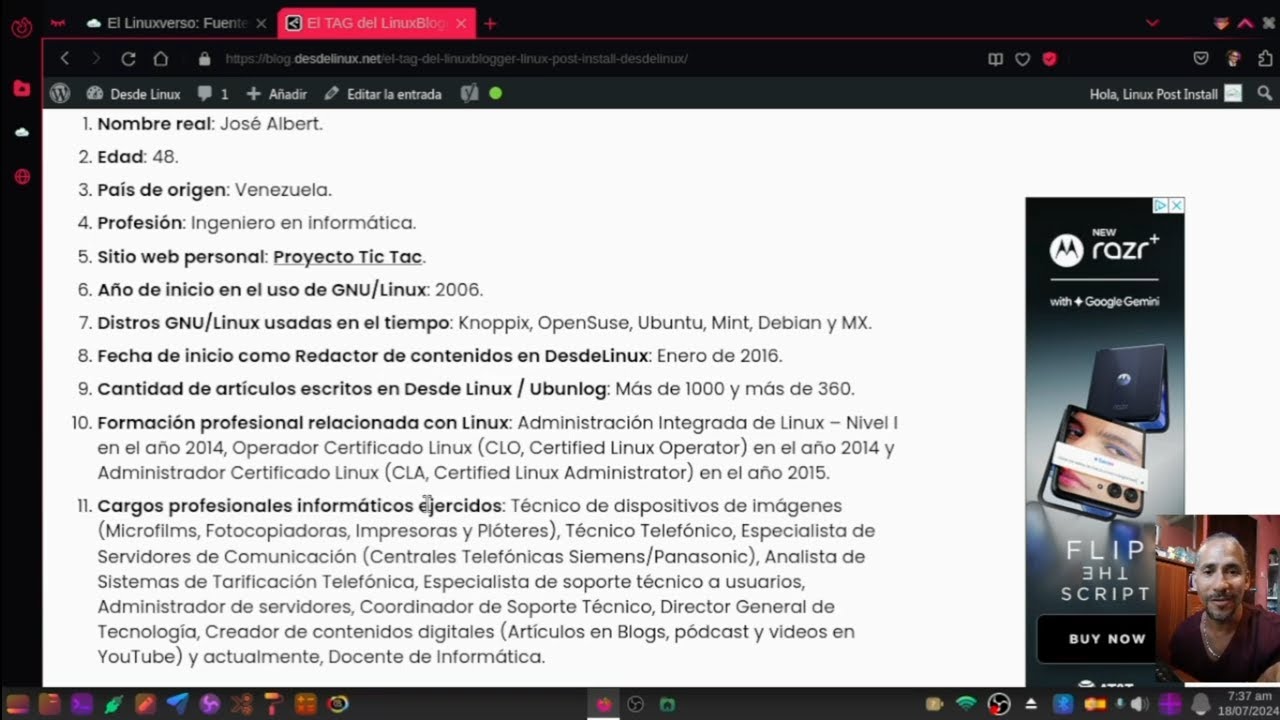#TAG del #LinuxTuber 2024: Sobre 